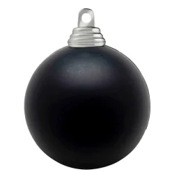 DecoWoerner Bolas De Navidad>Bolas De Navidad Negras, Mate, De Plástico Ignífugo, 6 Cm Ø - 24 Piezas