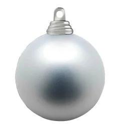 DecoWoerner Bolas De Navidad>Bolas De Navidad Plateadas, Mate, De Plástico Ignífugo, 6 Cm Ø - 24 Piezas