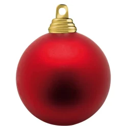 DecoWoerner Bolas De Navidad>Bolas De Navidad Rojas, Mate, De Plástico Ignífugo, 6 Cm Ø - 24 Piezas