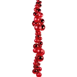 DecoWoerner Bolas De Navidad>Bolas De Navidad Rojas, Mate, De Plástico Ignífugo, 6 Cm Ø - 24 Piezas