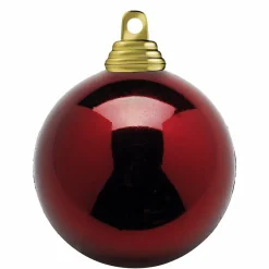 DecoWoerner Bolas De Navidad>Bolas De Navidad Rojas Oscuras Y Brillantes De Plástico Ignífugo De 6 Cm De Diámetro - 24 Unidades.