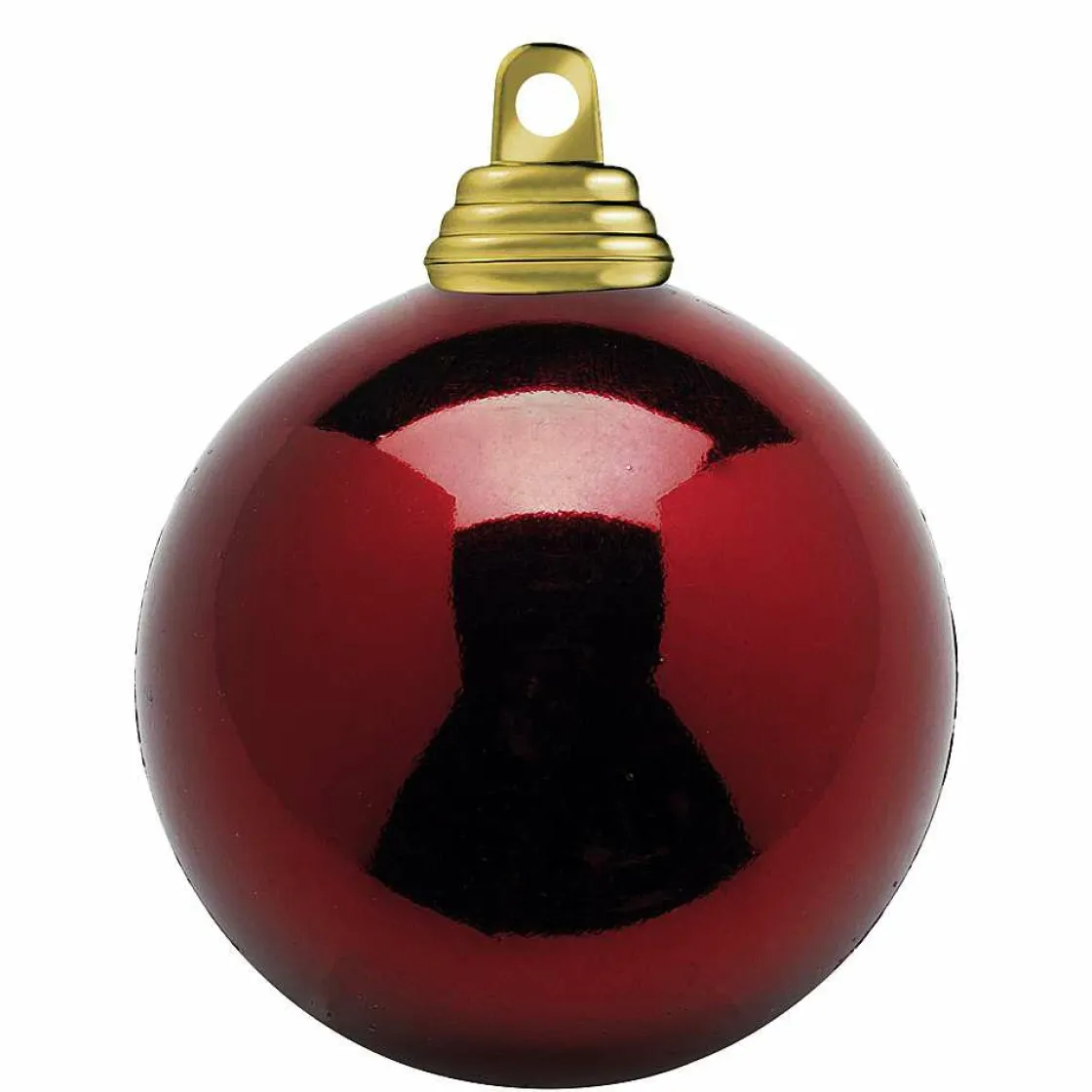 DecoWoerner Bolas De Navidad>Bolas De Navidad Rojas Oscuras Y Brillantes De Plástico Ignífugo De 6 Cm De Diámetro - 24 Unidades.