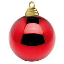 DecoWoerner Bolas De Navidad>Bolas De Navidad Rojas Y Brillantes De Plástico Ignífugo 6 Cm Ø - 24 Piezas