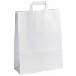 DecoWoerner Bolsas De Regalo Y Bolsas Portátiles>Bolsa De Papel, Blanca, Tamaño 2: 36 X 22 + 10 Cm