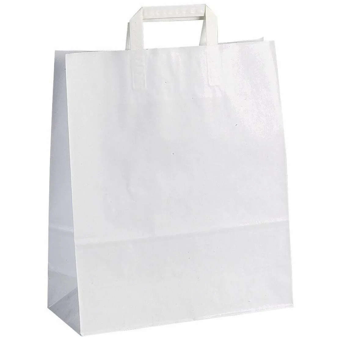DecoWoerner Bolsas De Regalo Y Bolsas Portátiles>Bolsa De Papel, Blanca, Tamaño 3: 42 X 32 + 14 Cm