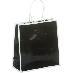 DecoWoerner Bolsas De Regalo Y Bolsas Portátiles>Bolsa De Papel "Coco" Negra 18 X 18 Cm 25 Piezas, 155 Gr/m²