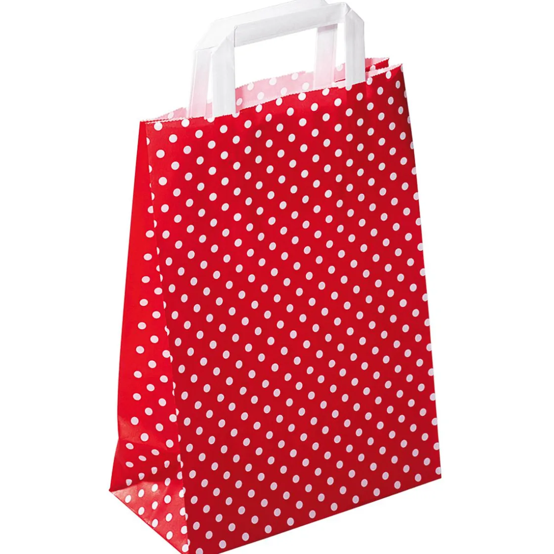 DecoWoerner Bolsas De Regalo Y Bolsas Portátiles>Bolsa De Papel Con Lunares 31 X 22 Cm Roja