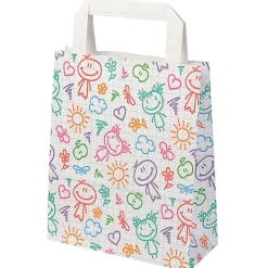 DecoWoerner Bolsas De Regalo Y Bolsas Portátiles|Decoración Temática>Bolsa De Papel "Feliz", 18 X 22 X 8 Cm