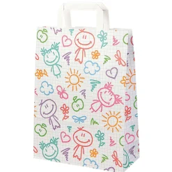 DecoWoerner Bolsas De Regalo Y Bolsas Portátiles|Decoración Temática>Bolsa De Papel "Feliz", 26 X 35 X 11 Cm