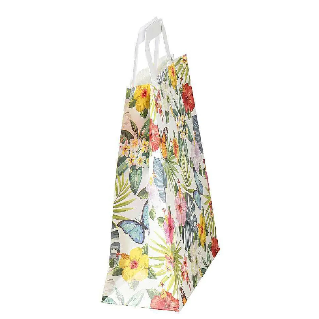 DecoWoerner Bolsas De Regalo Y Bolsas Portátiles>Bolsa De Papel Kraft "Tropical" 28 X 22 X 10 Cm