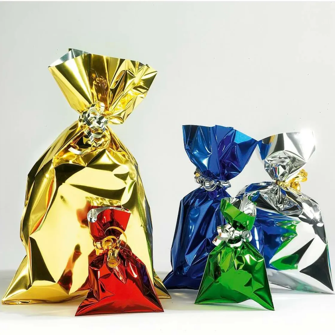 DecoWoerner Bolsitas Con Cordón>Bolsa De Regalo, Brillante, Roja, 15 X 25 Cm