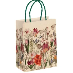DecoWoerner Bolsas De Regalo Y Bolsas Portátiles>Bolsa De Regalo "Jardín De Flores" 22 X 31 X 10 Cm 10pcs.