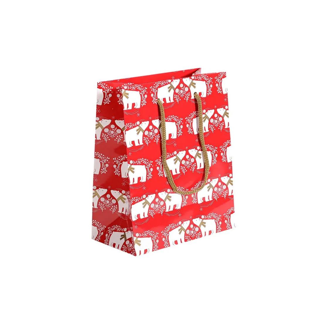 DecoWoerner Bolsas De Regalo Y Bolsas Portátiles>Bolsa De Regalo Oso Polar Pack De 12 23 X 19 X 10 Cm, 150 Gr/m