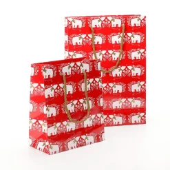 DecoWoerner Bolsas De Regalo Y Bolsas Portátiles>Bolsa De Regalo Oso Polar Pack De 12 23 X 19 X 10 Cm, 150 Gr/m