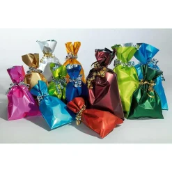 DecoWoerner Bolsitas Con Cordón>Bolsa De Regalo, Tono Mate, Color Oscuro, 15 X 25 Cm