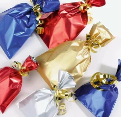 DecoWoerner Bolsitas Con Cordón>Bolsa De Regalos, Mate, Cobre, 15 X 25 Cm
