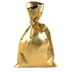 DecoWoerner Bolsitas Con Cordón>Bolsa De Regalos, Mate, Color Dorado, 20 X 35 Cm