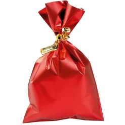 DecoWoerner Bolsitas Con Cordón>Bolsa De Regalos, Mate, Roja, 15 X 25 Cm