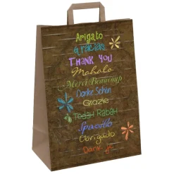 DecoWoerner Bolsas De Regalo Y Bolsas Portátiles>Bolsa De Transporte Gracias 35 X 26 X 12 Cm
