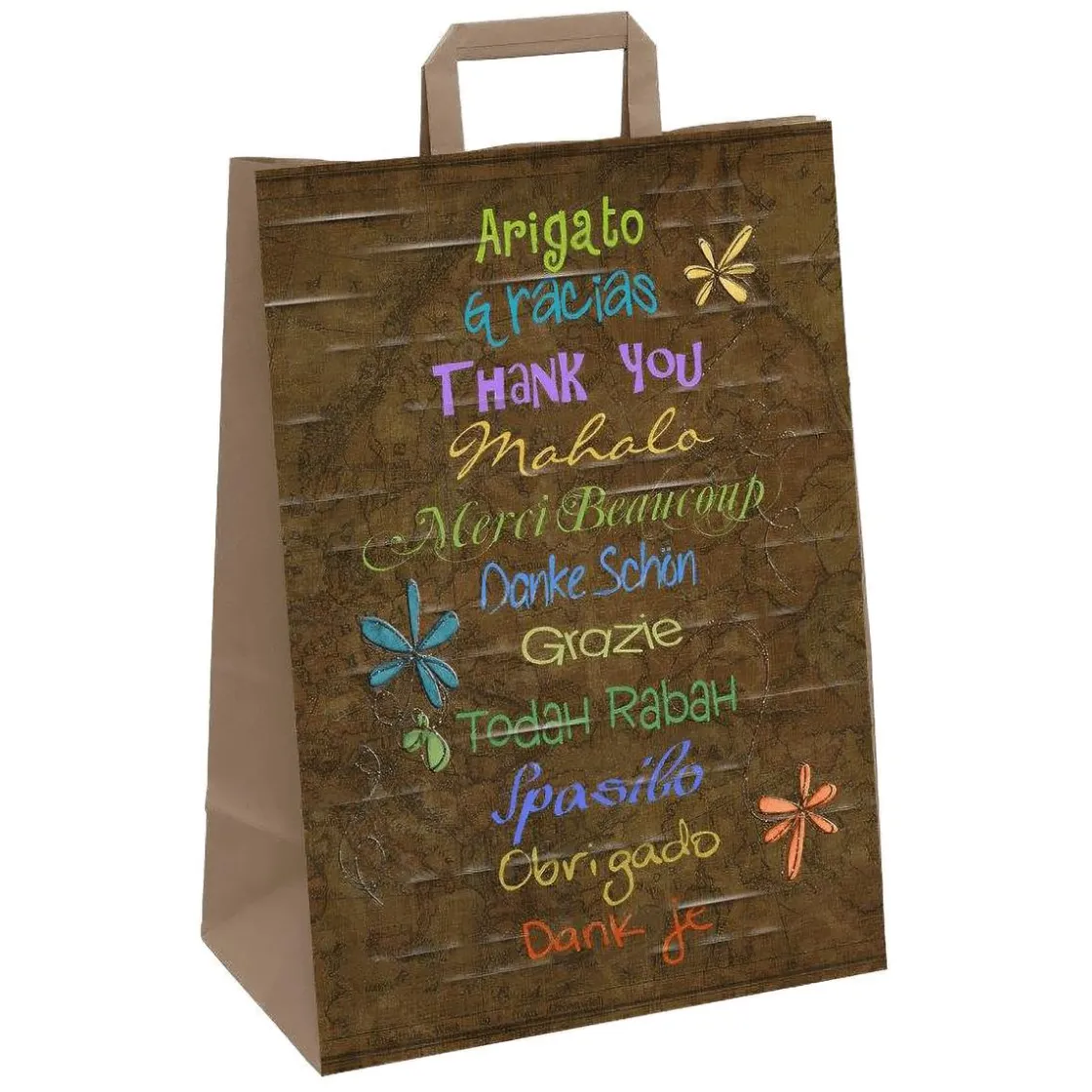 DecoWoerner Bolsas De Regalo Y Bolsas Portátiles>Bolsa De Transporte Gracias 35 X 26 X 12 Cm