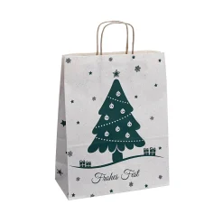 DecoWoerner Bolsas De Regalo Y Bolsas Portátiles>Bolsa De Transporte Árbol De Navidad, Papel Hierba, 34 X 26 X 12 Cm, 50 Piezas