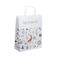 DecoWoerner Bolsas De Regalo Y Bolsas Portátiles>Bolsa De Transporte Winter Dream, 32 X 24 X 11 Cm, 50 Uds.