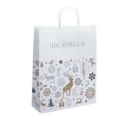 DecoWoerner Bolsas De Regalo Y Bolsas Portátiles>Bolsa De Transporte Winter Dream, 41 X 32 X 12 Cm, 50 Uds.