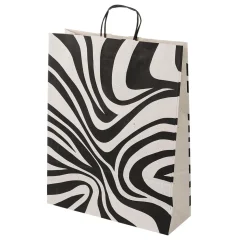 DecoWoerner Go Green - Envoltorio Para Regalo Ecológico|Bolsas De Regalo Y Bolsas Portátiles>Bolsas De Regalo Ecológicas Con Patrón De Cebra 50 Piezas 12 X 26 X 34 Cm
