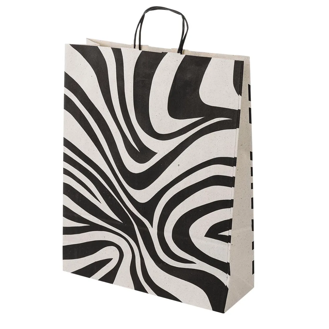 DecoWoerner Go Green - Envoltorio Para Regalo Ecológico|Bolsas De Regalo Y Bolsas Portátiles>Bolsas De Regalo Ecológicas Con Patrón De Cebra 50 Piezas 12 X 26 X 34 Cm