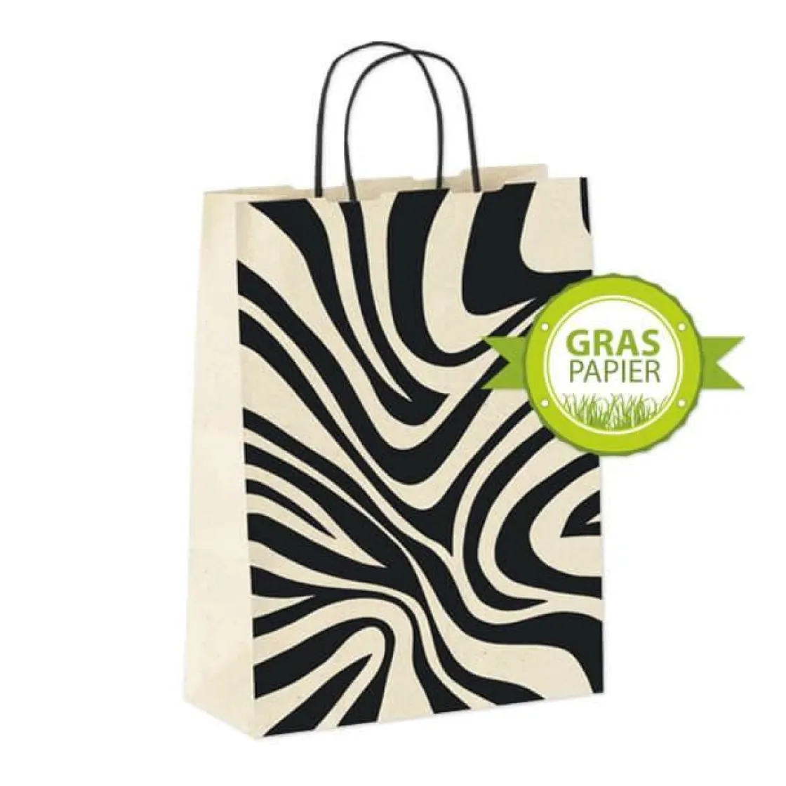 DecoWoerner Go Green - Envoltorio Para Regalo Ecológico|Bolsas De Regalo Y Bolsas Portátiles>Bolsas De Regalo Ecológicas Con Patrón De Cebra 50 Piezas 12 X 26 X 34 Cm