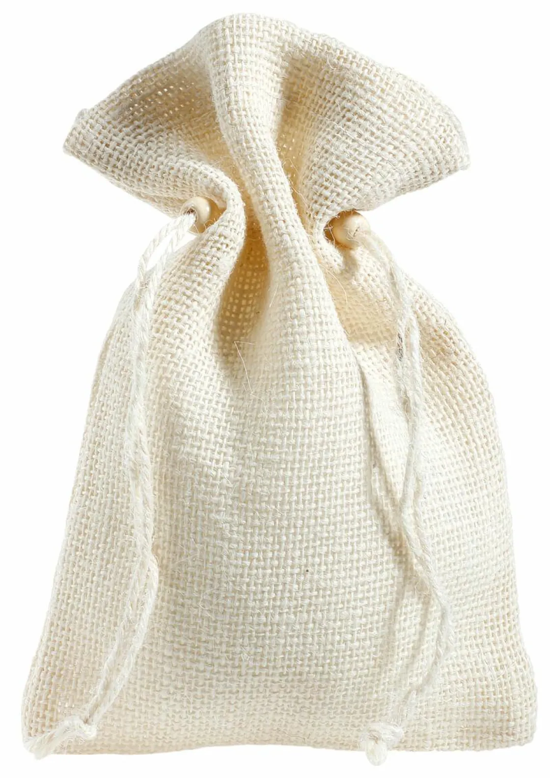 DecoWoerner Bolsitas Con Cordón>Bolsita De Yute, 22 Cm, Crema