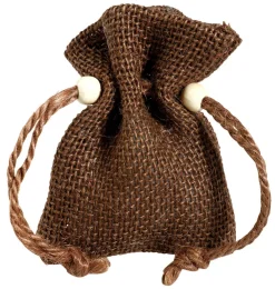DecoWoerner Bolsitas Con Cordón>Bolsita De Yute, 10 Cm,