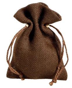 DecoWoerner Bolsitas Con Cordón>Bolsita De Yute, 18 Cm,