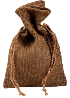 DecoWoerner Bolsitas Con Cordón>Bolsita De Yute, 22 Cm,