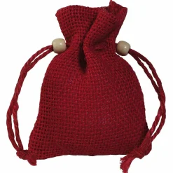 DecoWoerner Bolsitas Con Cordón>Bolsita De Yute, 10 Cm,