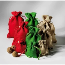 DecoWoerner Bolsitas Con Cordón>Bolsita De Yute, 22 Cm,