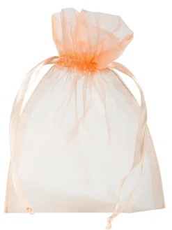 DecoWoerner Bolsitas Con Cordón>Bolsitas De Organza 18 Cm, 50 Piezas, Albaricoque