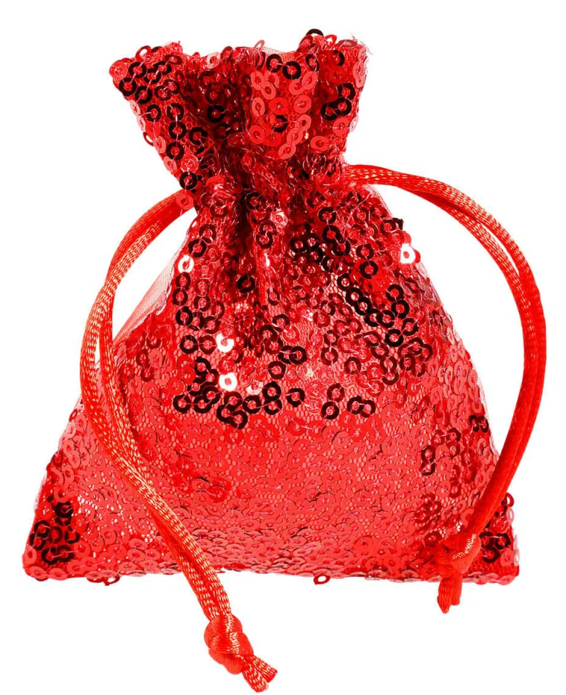 DecoWoerner Bolsitas Con Cordón|Decoración Temática>Bolsitas De Organza Lentejuelas 10 Cm, 10 Piezas,
