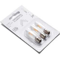 DecoWoerner Luz Decorativa|Luces De Navidad>Bombilla LED De Repuesto 3 Piezas, E10 Blanco Cálido