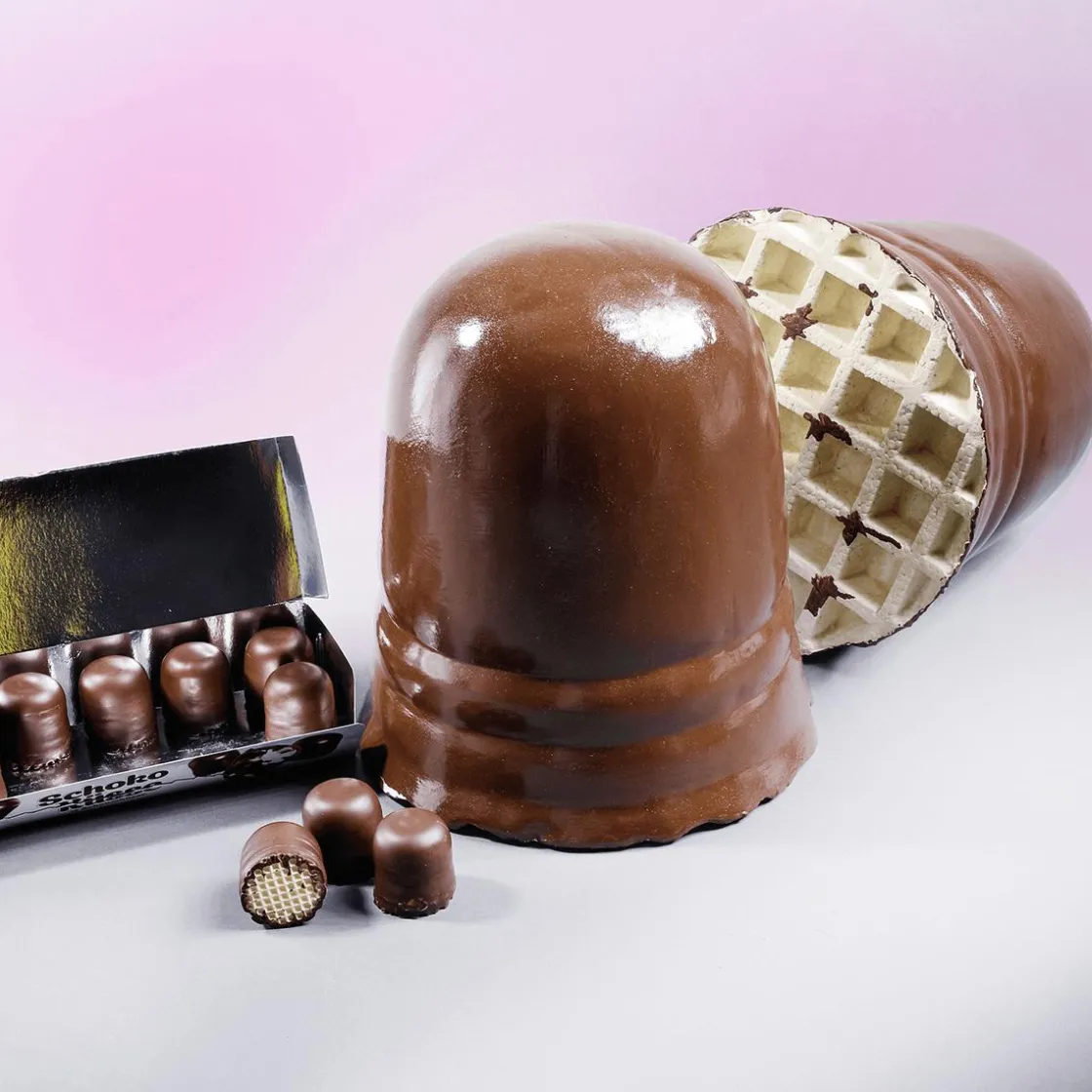 DecoWoerner Chupetes Xxl|Chocolate Y Helados>Bombón Relleno De Merengue XXL Alimento De Imitación 35 Cm