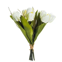 DecoWoerner Decoración De Primavera|Ramos Y Coronas De Flores>Buqué De Tulipanes Artificiales , 30 Cm