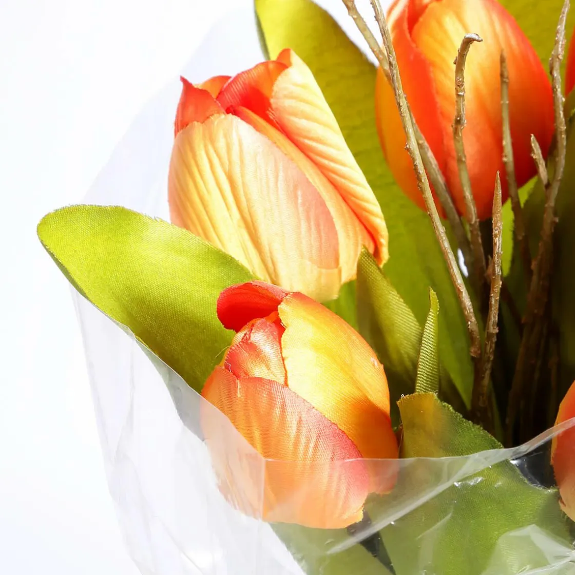 DecoWoerner Decoración De Primavera|Flores Artificiales>Buqué De Tulipanes Artificiales , 30 Cm