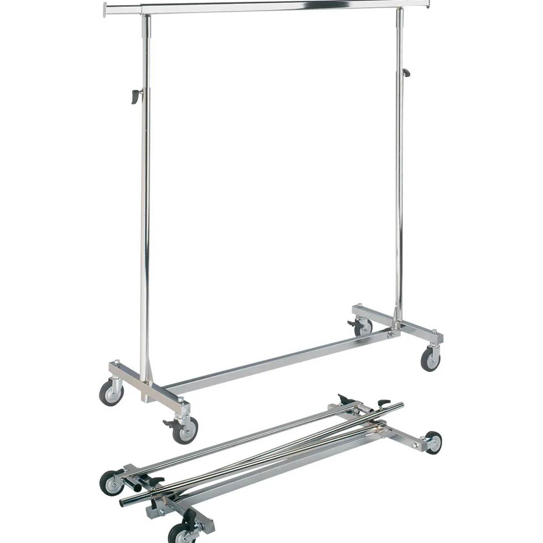 DecoWoerner Percheros>Caballete De Rodillos Plegable, Regulable En Altura, 1 M De Ancho