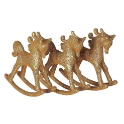 DecoWoerner Figuras De Navidad>Caballo Balancín Decorativo 18 Cm, 3 Piezas