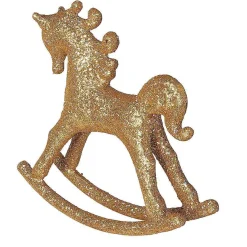 DecoWoerner Figuras De Navidad>Caballo Balancín Decorativo 18 Cm, 3 Piezas