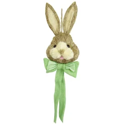 DecoWoerner Decoración De Animales|Decoración De Pascua>Cabeza De Conejo De Pascua Con Lazo 62 Cm