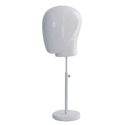 DecoWoerner Maniquíes>Cabeza De Maniquí De Hombre Blanca Con Soporte 29 X 29 X 40 Cm