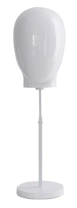 DecoWoerner Maniquíes>Cabeza De Maniquí De Señora Blanca Con Soporte 26 X 26 X 40 Cm