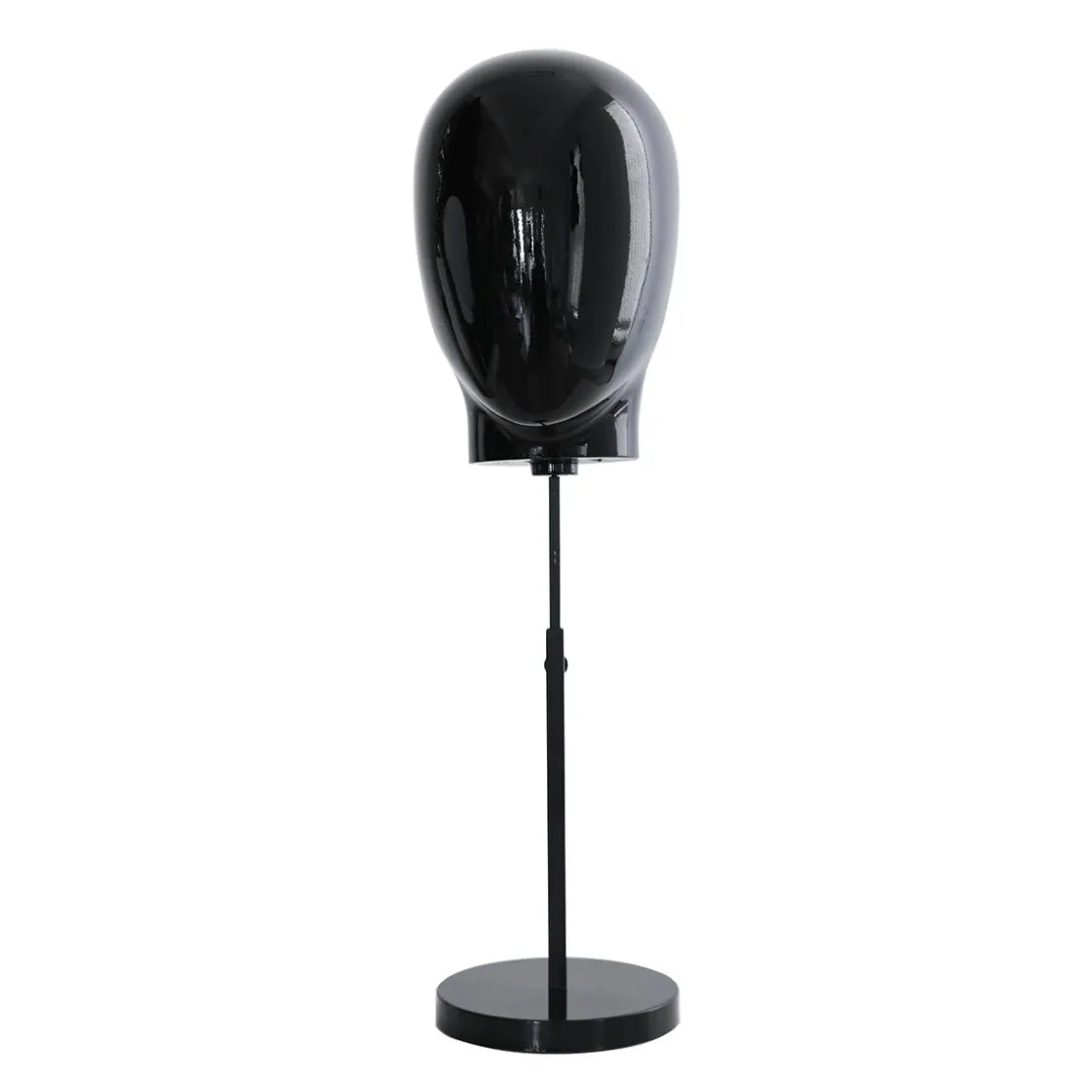 DecoWoerner Maniquíes>Cabeza De Maniquí De Señora Negra Con Soporte 26 X 26 X 40 Cm