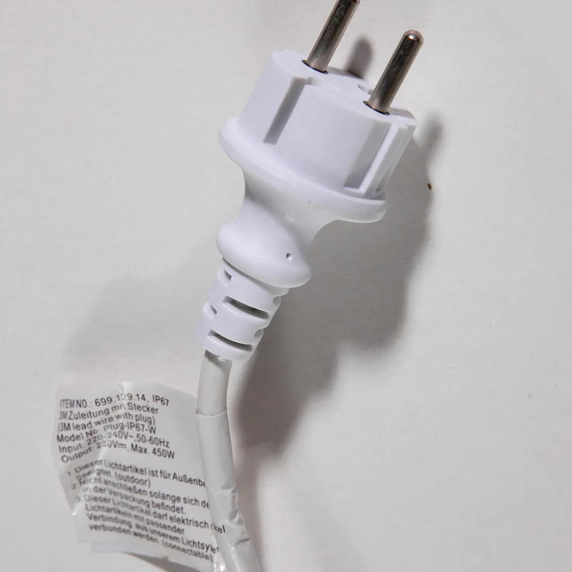 DecoWoerner Luces De Navidad>Cable De Conexión IP44 Para Productos LED Sistema IP67, Blanco